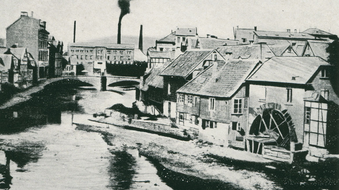 Company site "Kupferhammer" in Bielefeld in 1880